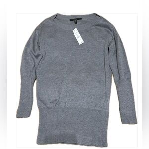White House Black Market gray tunic sweater
